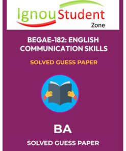 IGNOU BEGAE 182 Solved Guess Paper