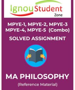 IGNOU MPYE (1, 2, 3, 4, 5) Solved Assignment July 2025 (Combo)