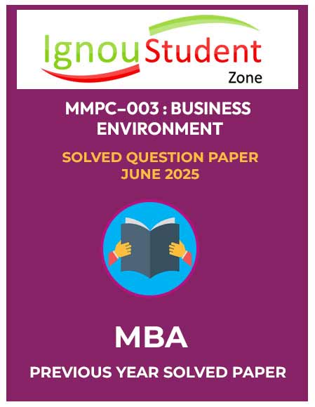 MMPC 003 Solved Question paper June 2025 (IGNOU MBA)