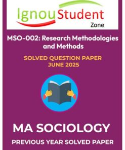 IGNOU MSO 002 Solved Question Paper June 2025