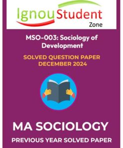 IGNOU MSO 3 Solved Question Paper December 2024