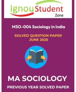 IGNOU MSO 4 Solved Question Paper June 2025