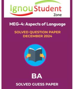 IGNOU MEG 4 Solved Question paper December 2024