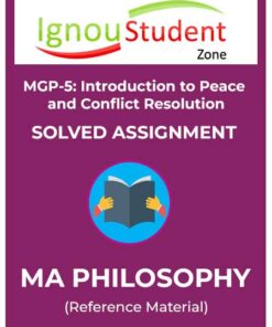IGNOU MGP 005 Solved Assignment