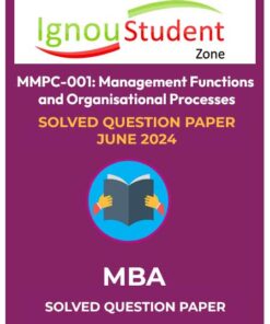 MMPC 001 Solved Question Paper June 2024