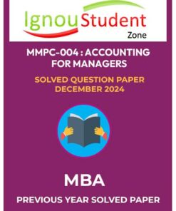 MMPC 004 Solved Question paper June 2025 (IGNOU MBA)