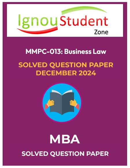 MMPC 011 Solved Question paper December 2024 (IGNOU MBA)