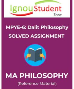 IGNOU MPYE 006 Solved Assignment