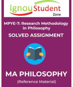 IGNOU MPYE 007 Solved Assignment