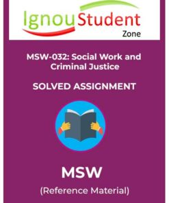 IGNOU MSW 032 Solved Assignment