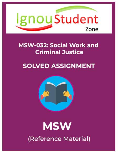 IGNOU MSW 032 Solved Assignment