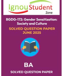 BGDG 172 Solved Question Paper June 2025