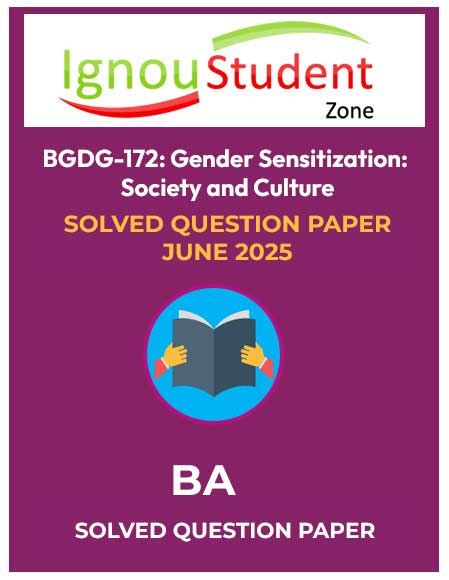 BGDG 172 Solved Question Paper June 2025