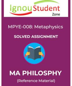 IGNOU MPYE 008 Solved Assignment