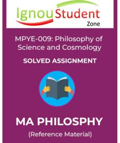 IGNOU MPYE 009 Solved Assignment