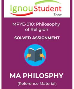 IGNOU MPYE 010 Solved Assignment