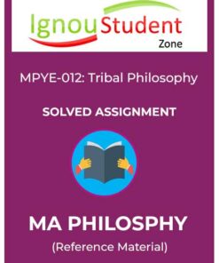 IGNOU MPYE 012 Solved Assignment