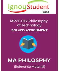 IGNOU MPYE 013 Solved Assignment