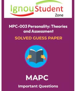 IGNOU MPC 003 Solved Guess Paper