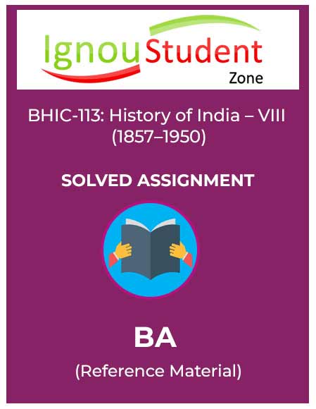 IGNOU BHIC 113 Solved Assignment