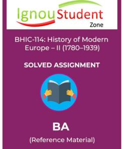 IGNOU BHIC 114 Solved Assignment
