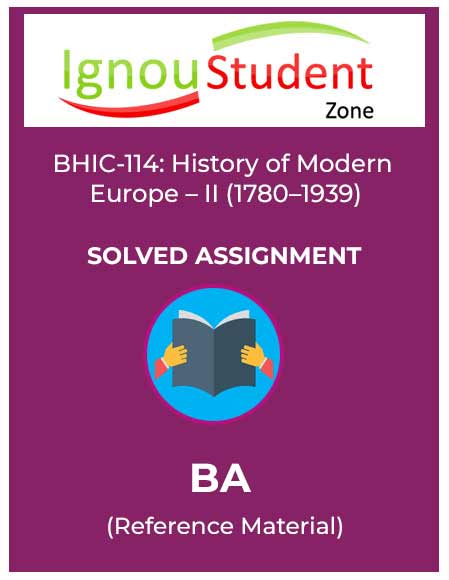 IGNOU BHIC 114 Solved Assignment