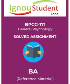 IGNOU BPCG 171 Solved Assignment 2025–26