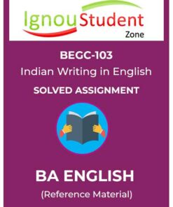 IGNOU BEGC 103 Solved Assignment
