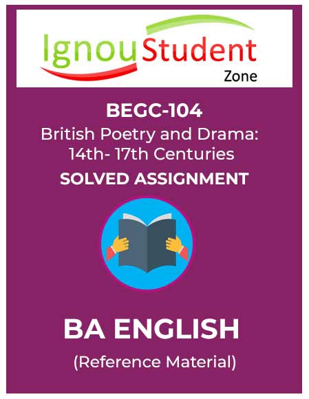 IGNOU BEGC 104 Solved Assignment