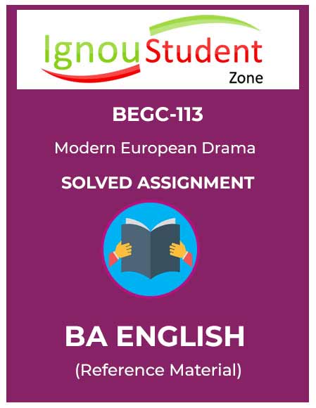 IGNOU BEGC 113 Solved Assignment
