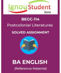 IGNOU BEGC 114 Solved Assignment