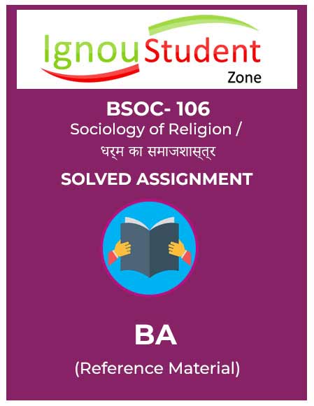 IGNOU BSOC 106 Solved Assignment