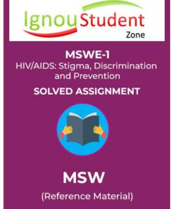 IGNOU MSWE 1 Solved Assignment