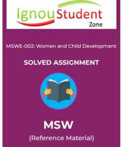 IGNOU MSWE 2 Solved Assignment in Engish & Hindi medium