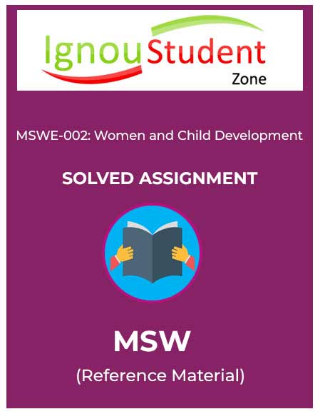 IGNOU MSWE 2 Solved Assignment in Engish & Hindi medium